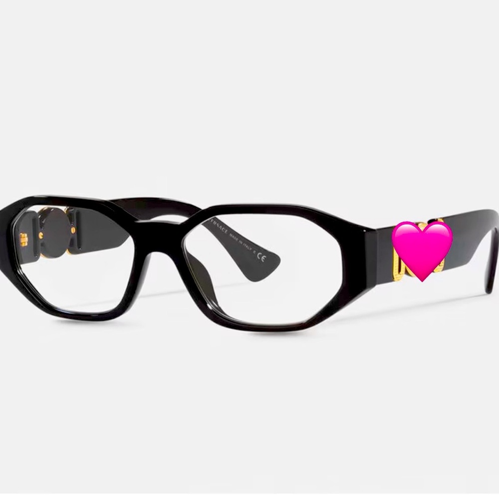 Black Rectangular Medusa Head Glasses